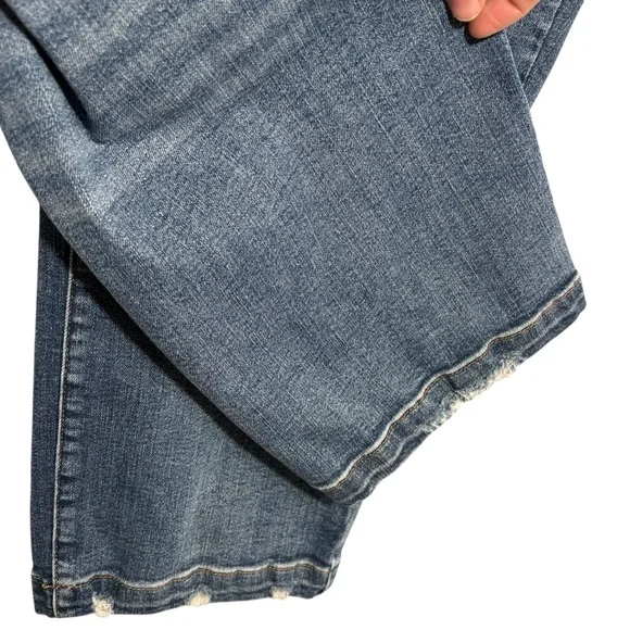 JUDY BLUE | Women Vintage Wash Blue High Waist Wide Leg Crop Denim Jean size 14W - Picture 5 of 15